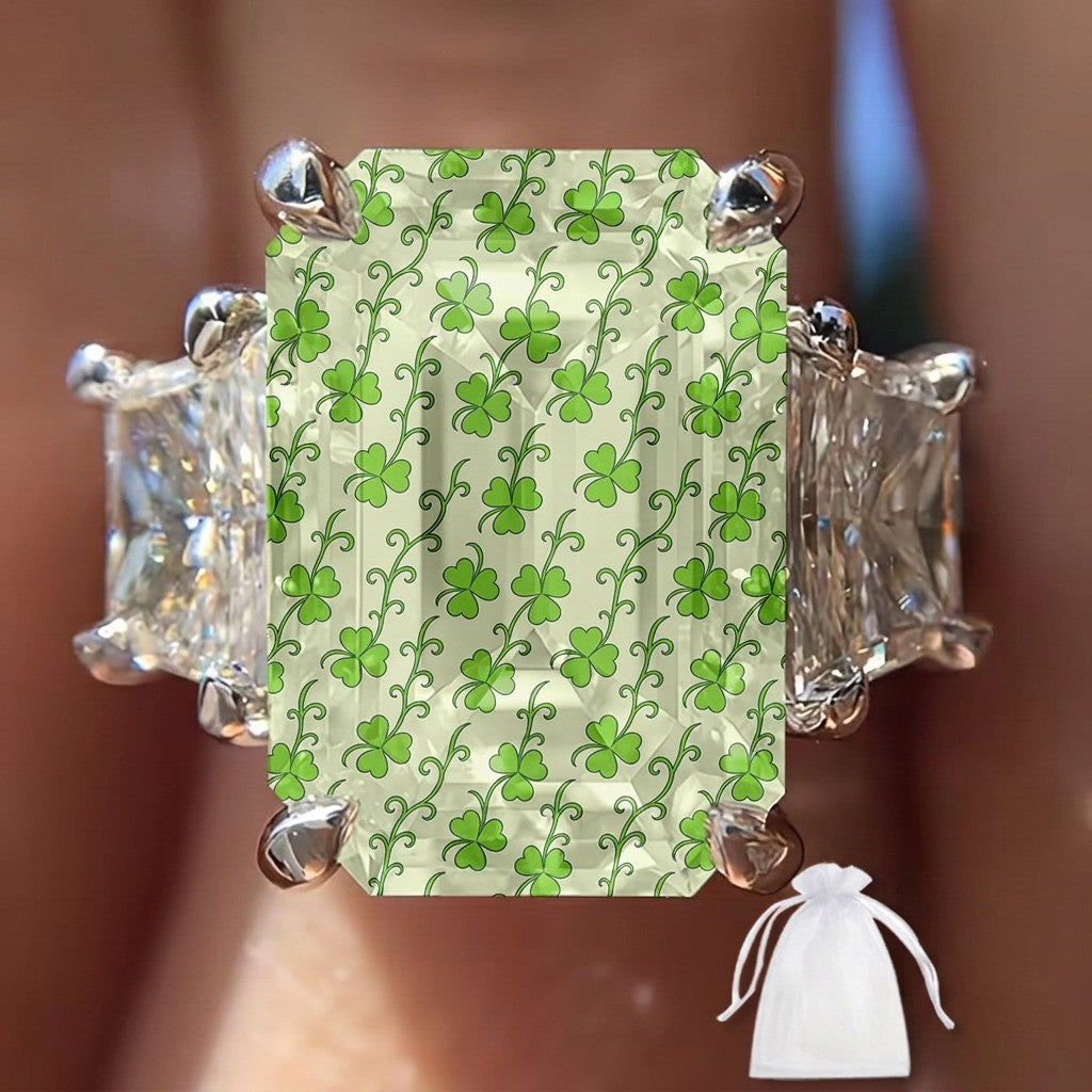 Square Clover Vine Ring