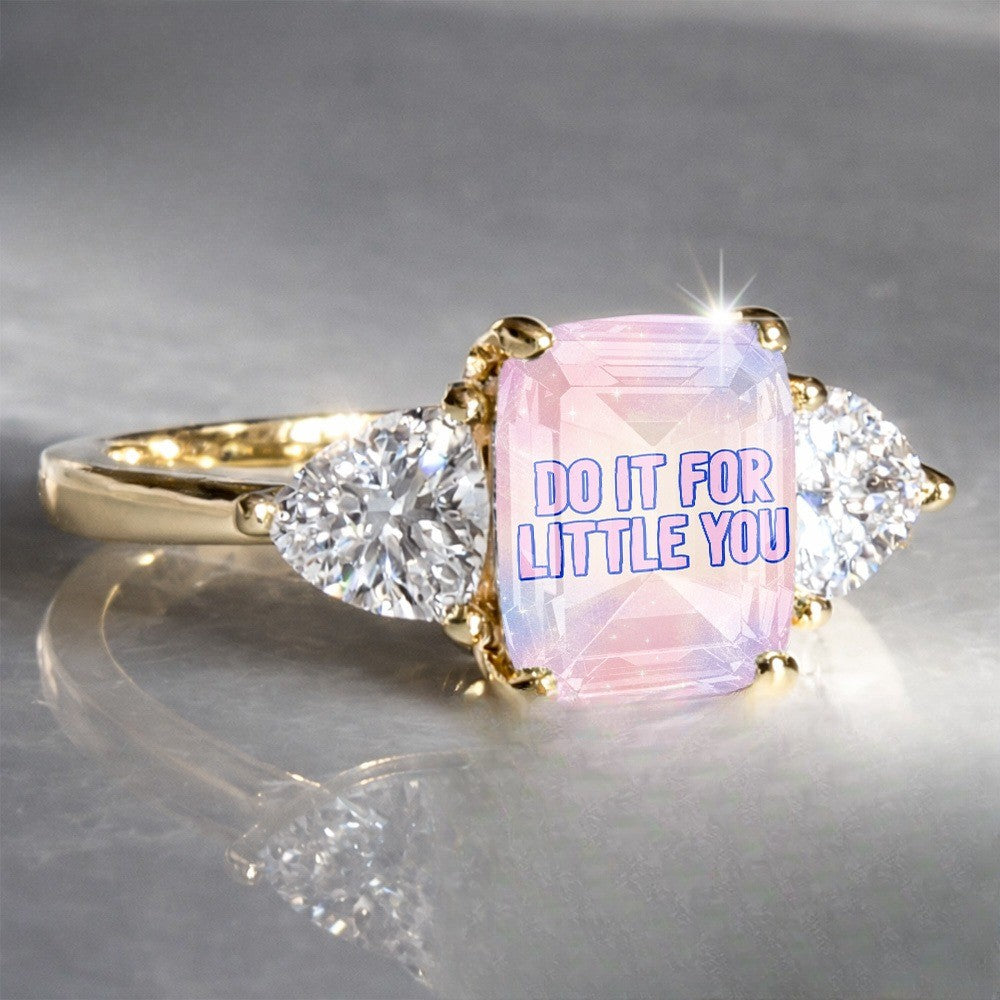 Inspirational Square Stone Ring