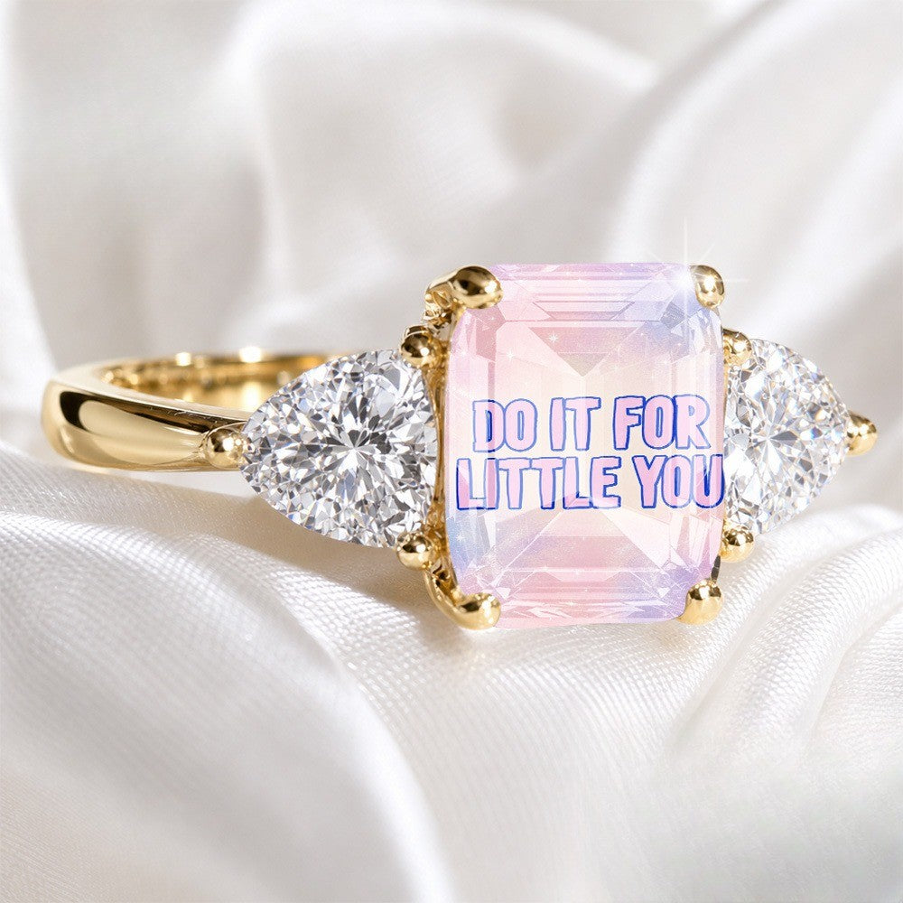Inspirational Square Stone Ring