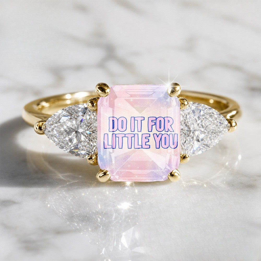 Inspirational Square Stone Ring