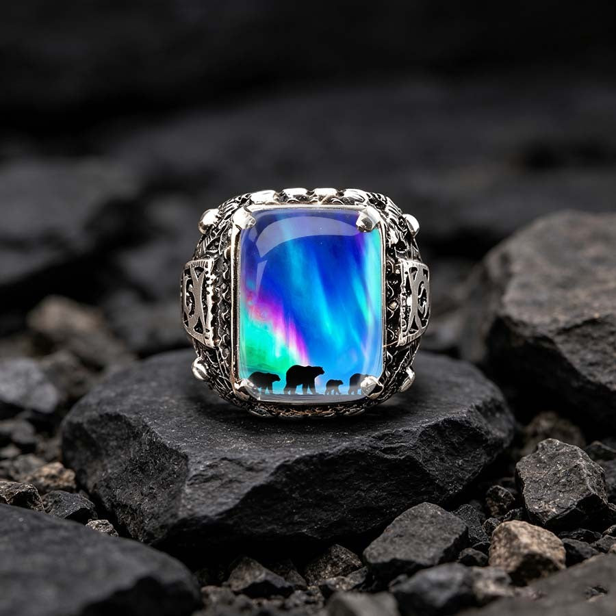 Aurora Bear Silhouette Ring