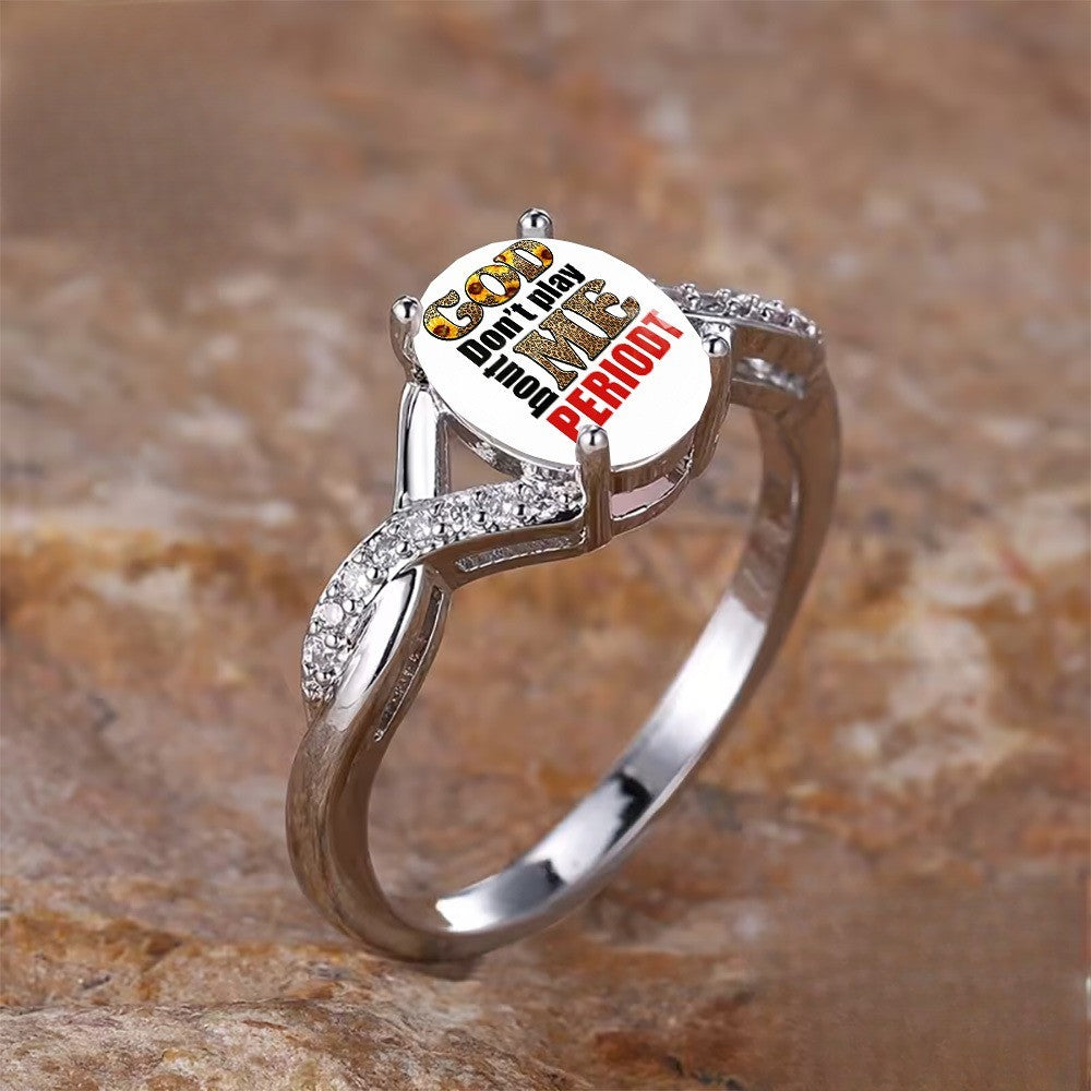 God Don't Play Statement Ring
