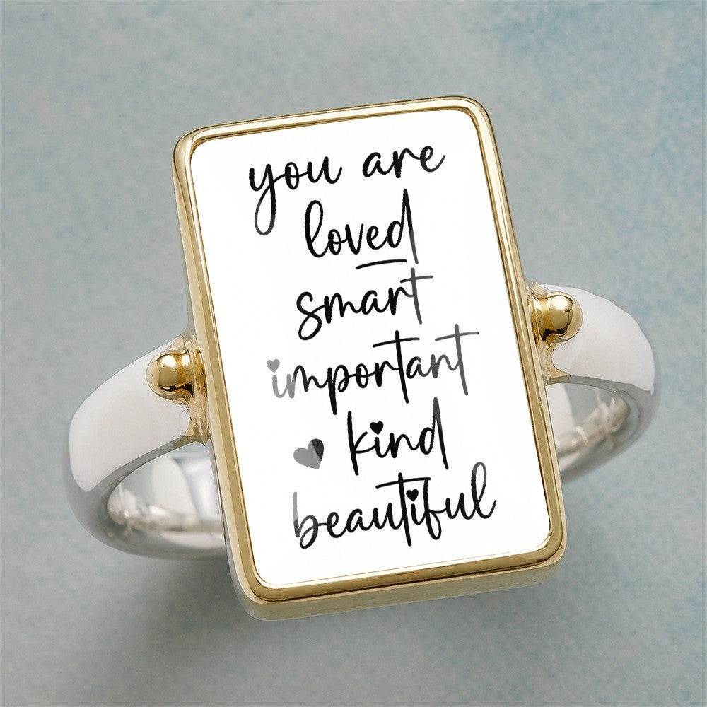 Affirmation Rectangle Ring