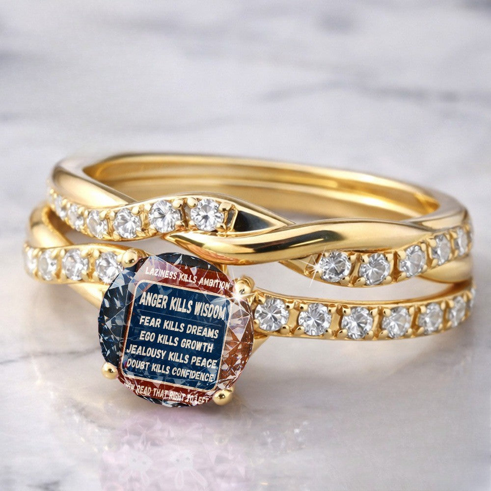 Inspirational Quote Twisted Ring