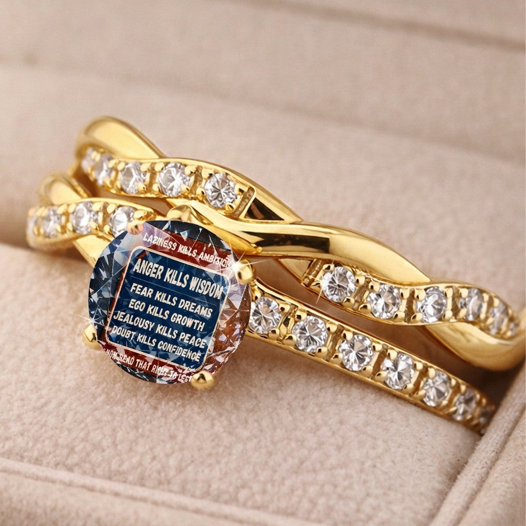 Inspirational Quote Twisted Ring