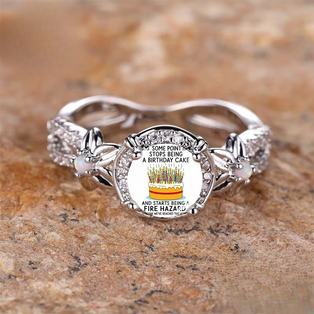 Birthday Cake Message Ring