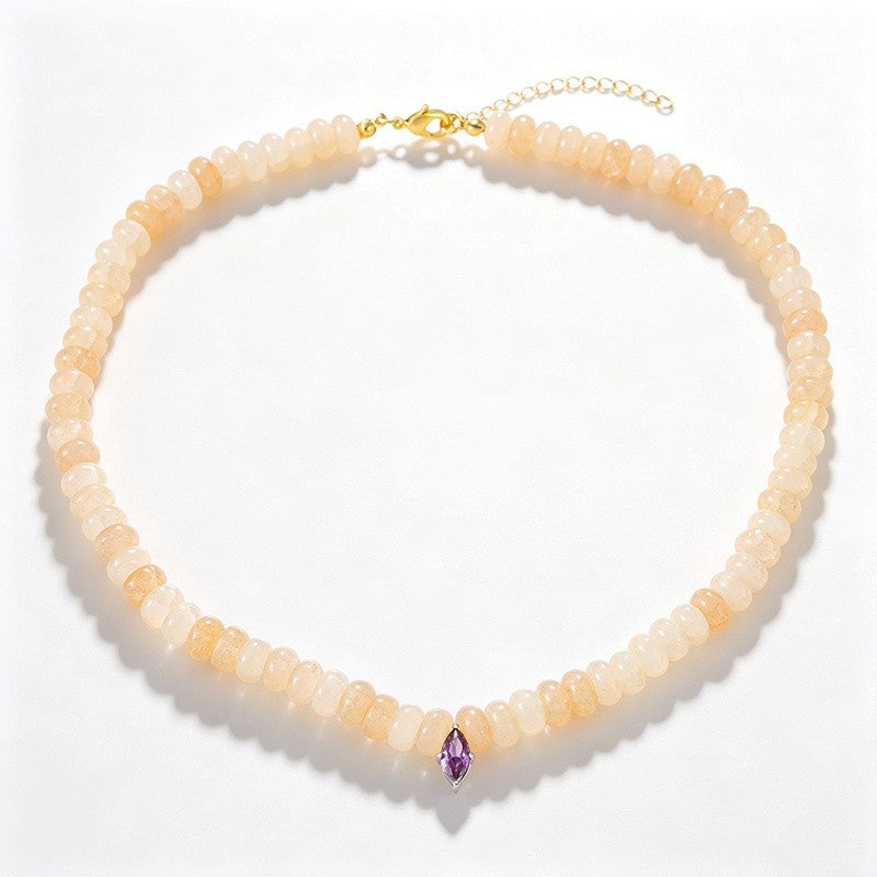 Pastel Teardrop Beaded Layered Necklace