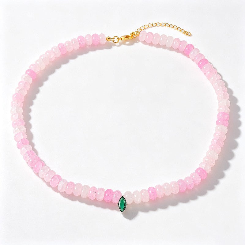 Pastel Teardrop Beaded Layered Necklace