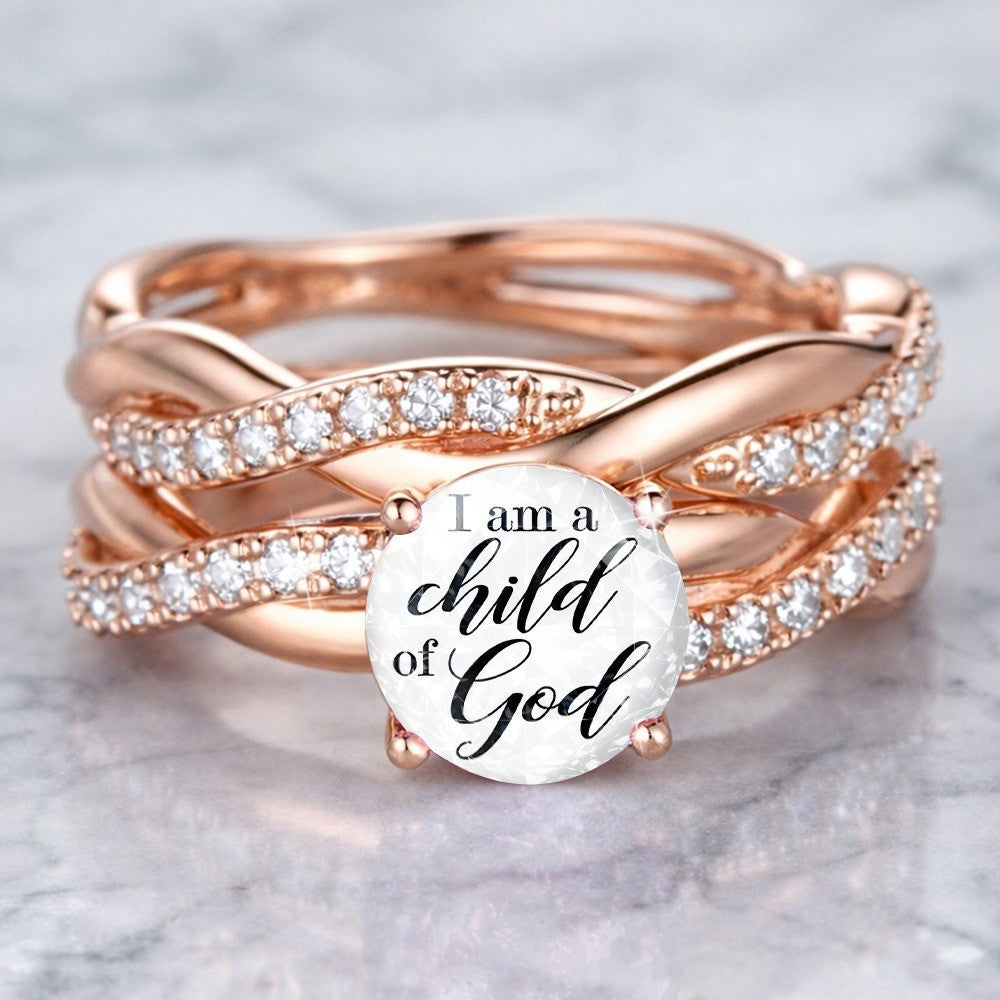 Faith Phrase Wrap Ring