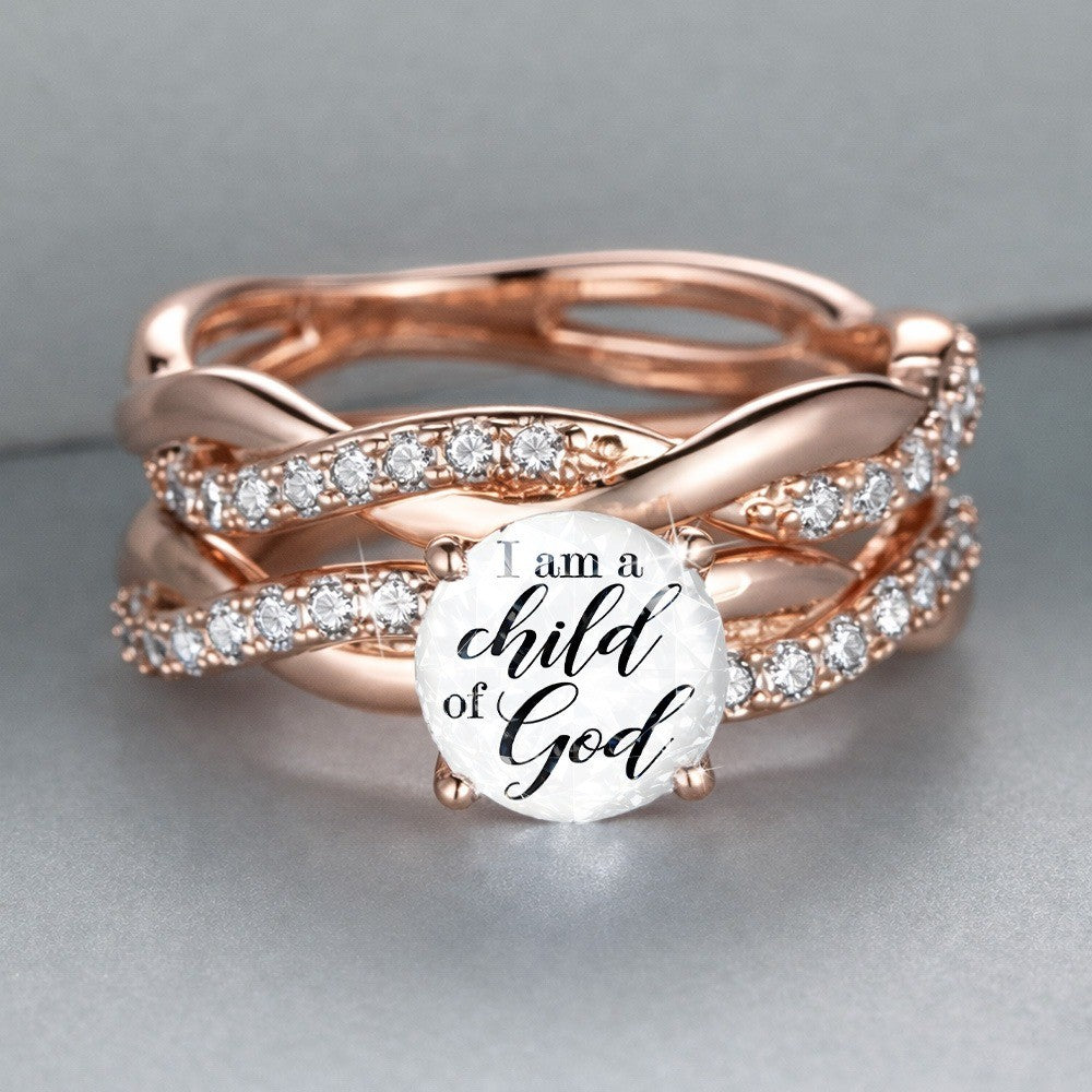 Faith Phrase Wrap Ring