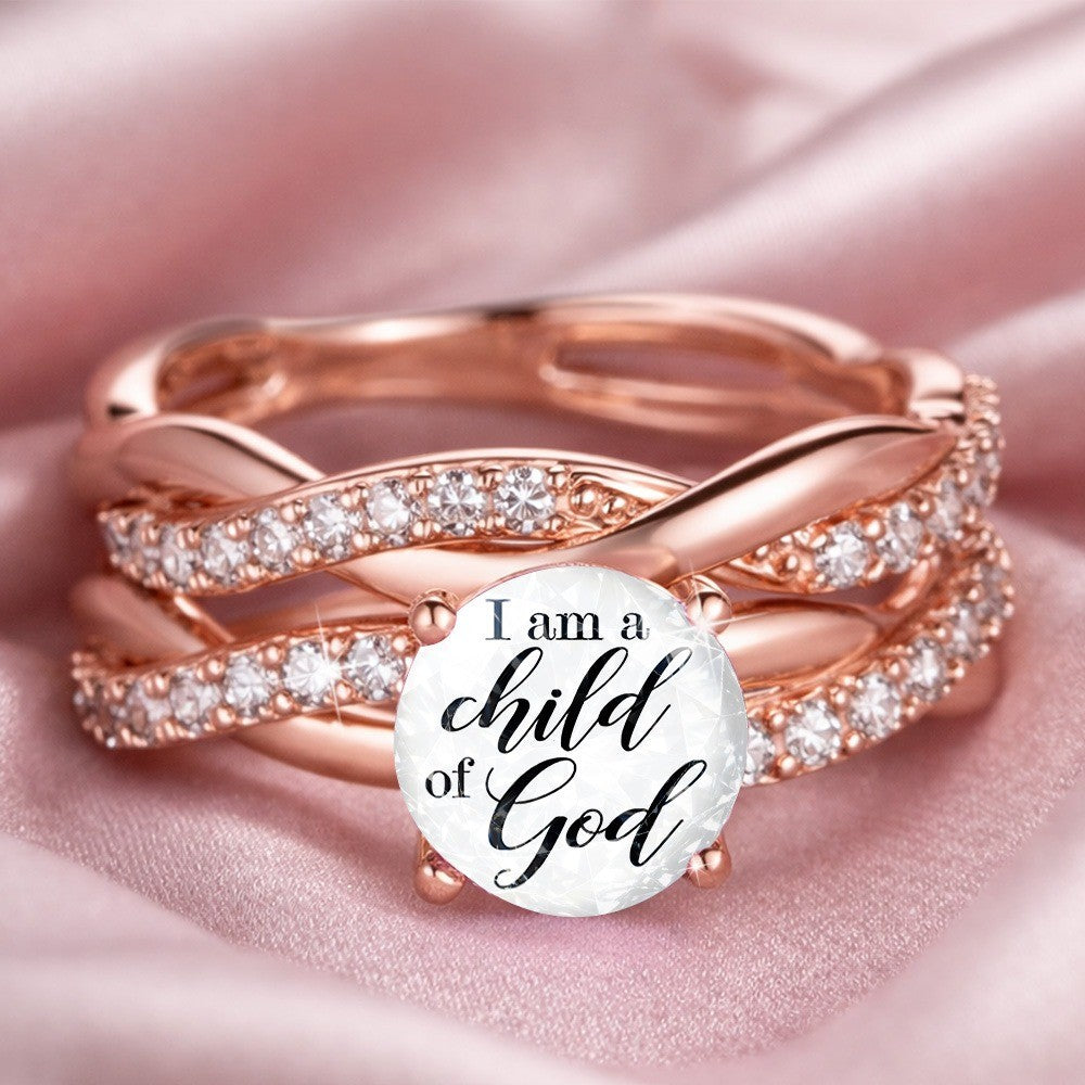 Faith Phrase Wrap Ring