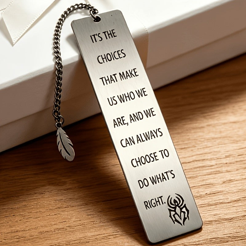 Spider Emblem Quote Bookmark