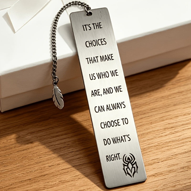 Spider Emblem Quote Bookmark