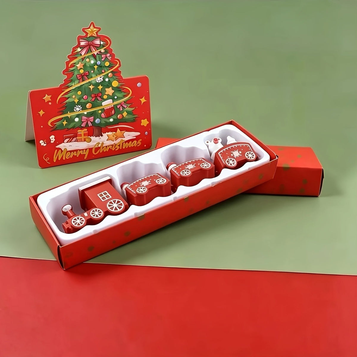 Christmas Train Ornament Set