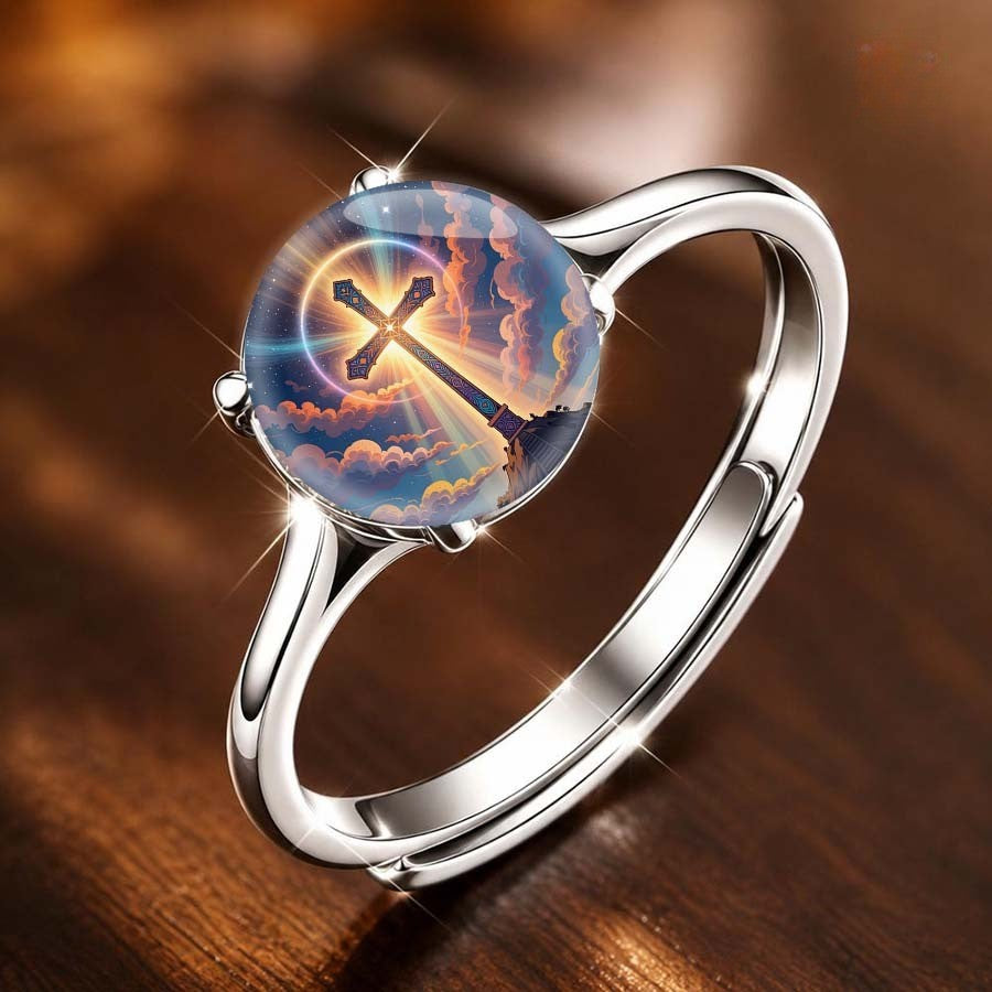 Heavenly Cross Dome Ring