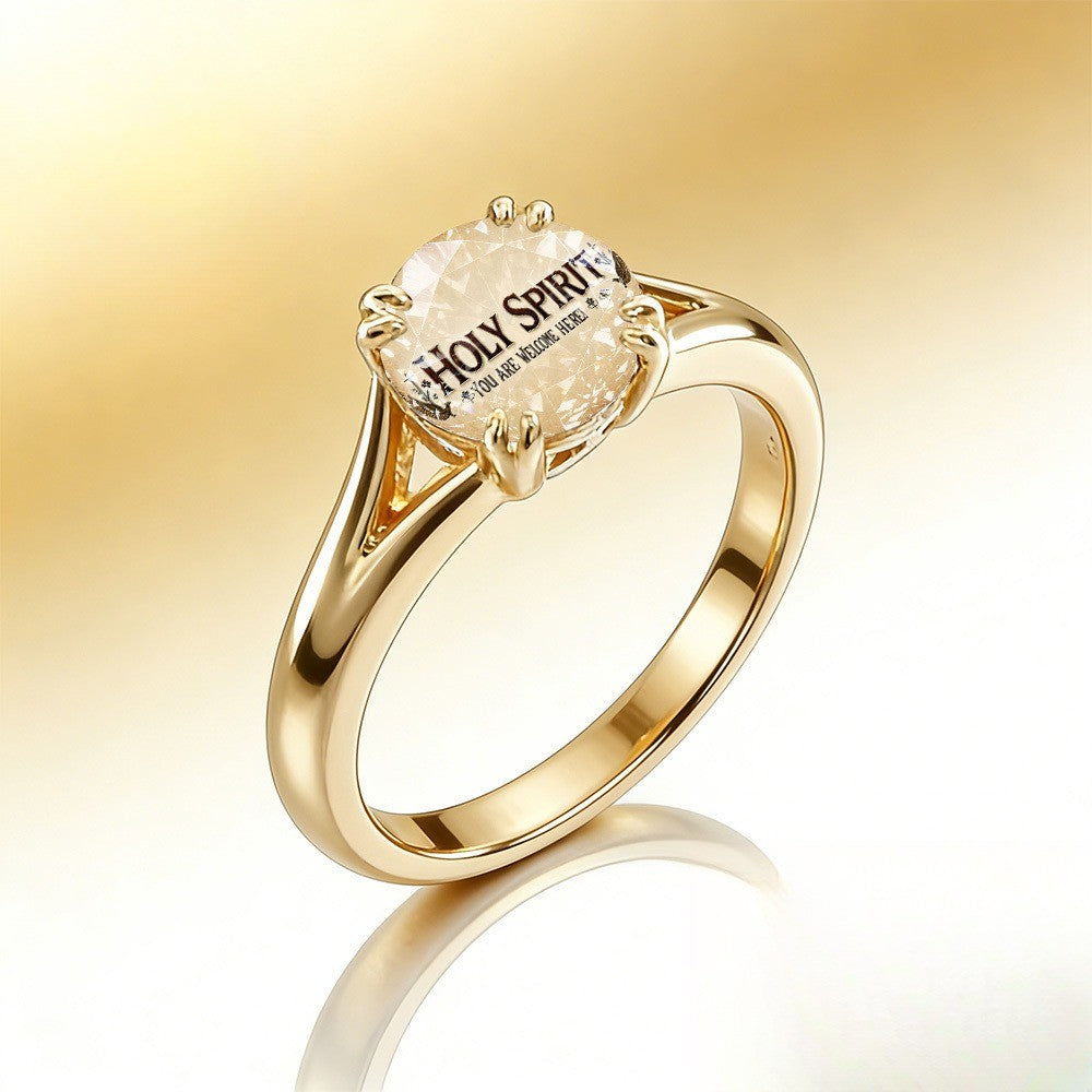 Holy Spirit Crystal Ring