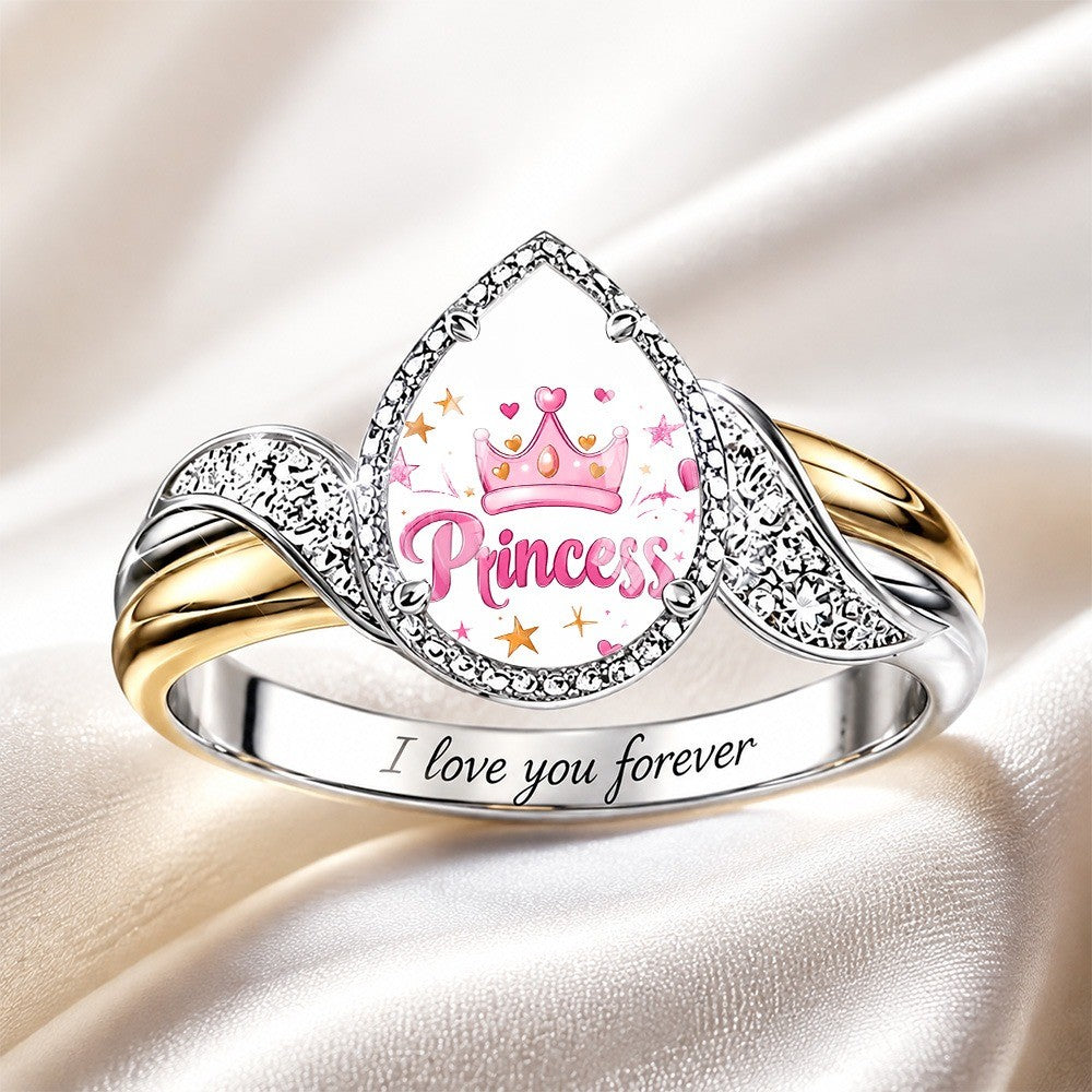 Pink Crown Princess Ring
