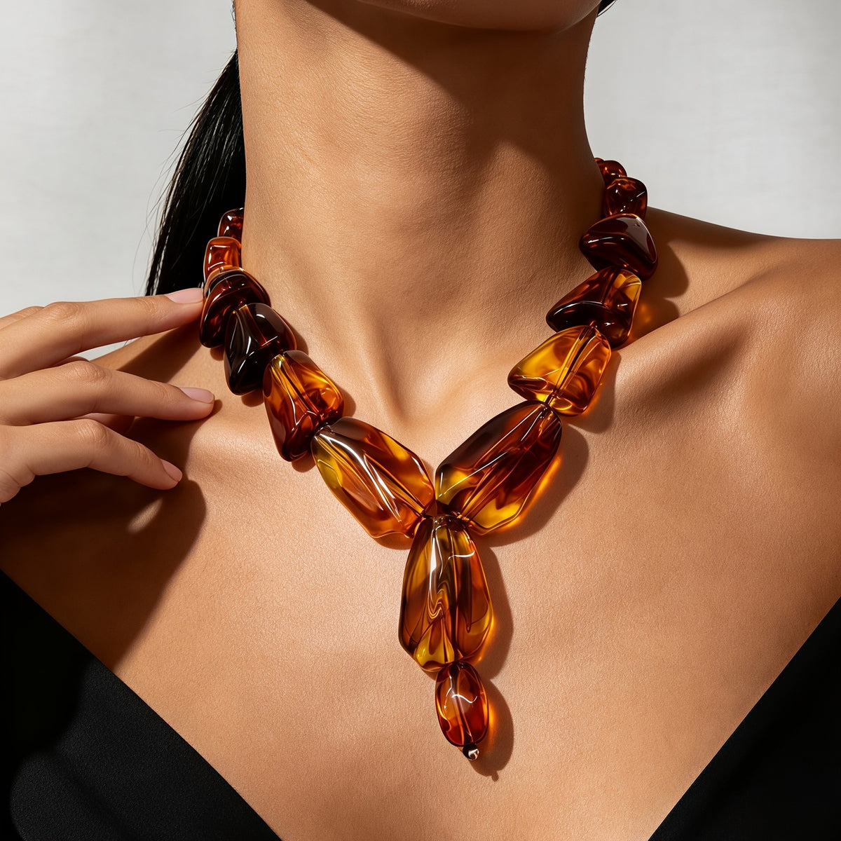 Amber Gradient Y-Necklace