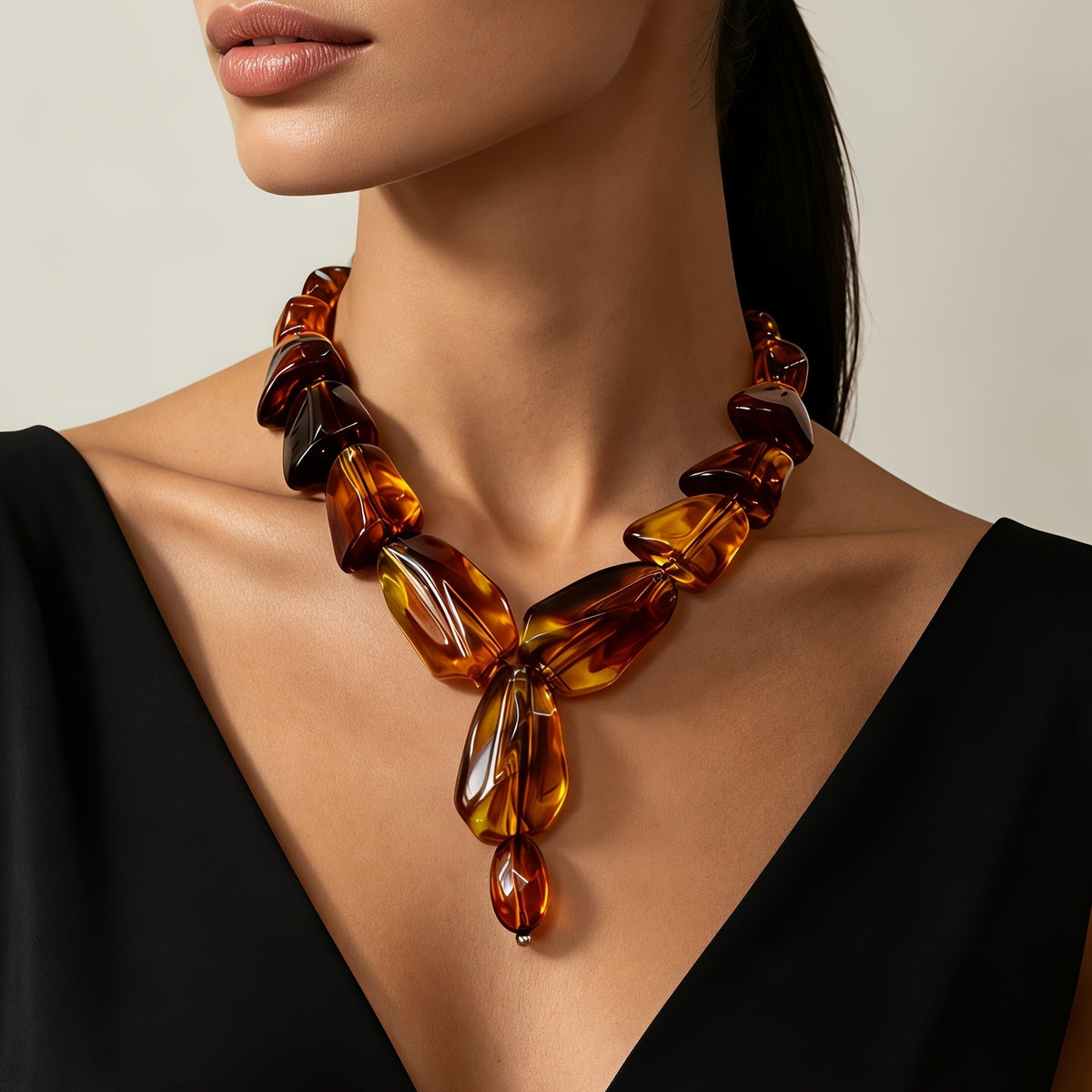 Amber Gradient Y-Necklace