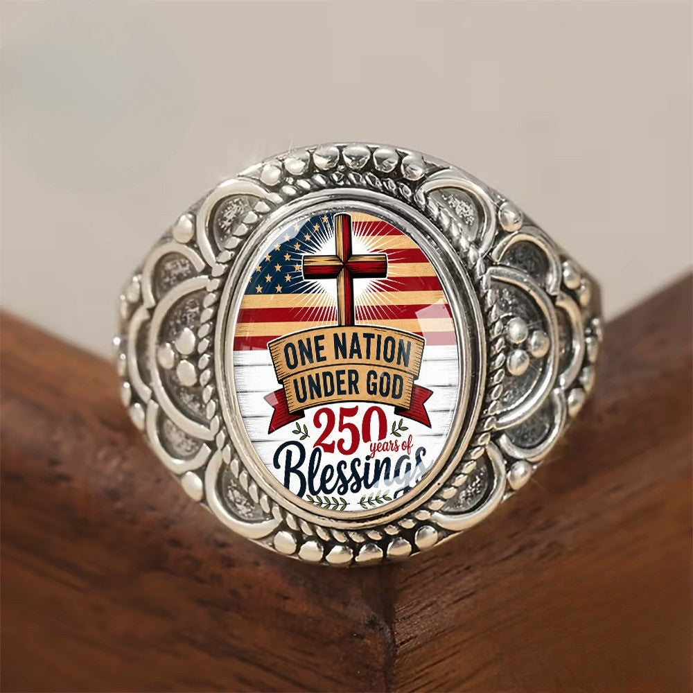 250 Years of Blessings Oval Ring