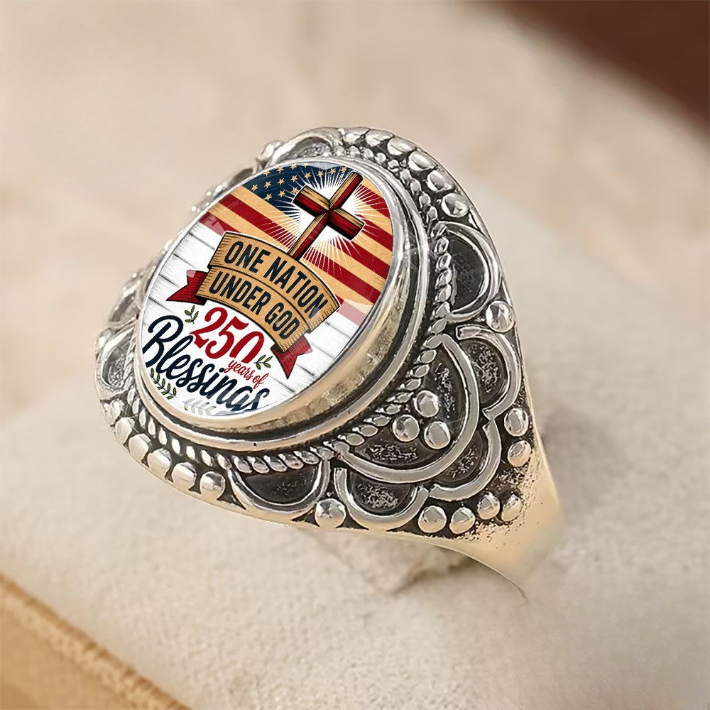 250 Years of Blessings Oval Ring