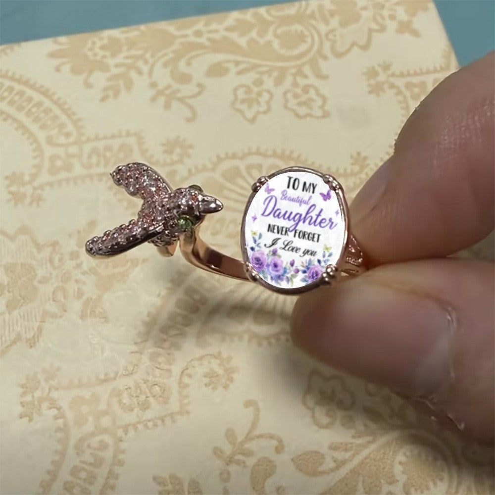 Daughter Message Bird Ring