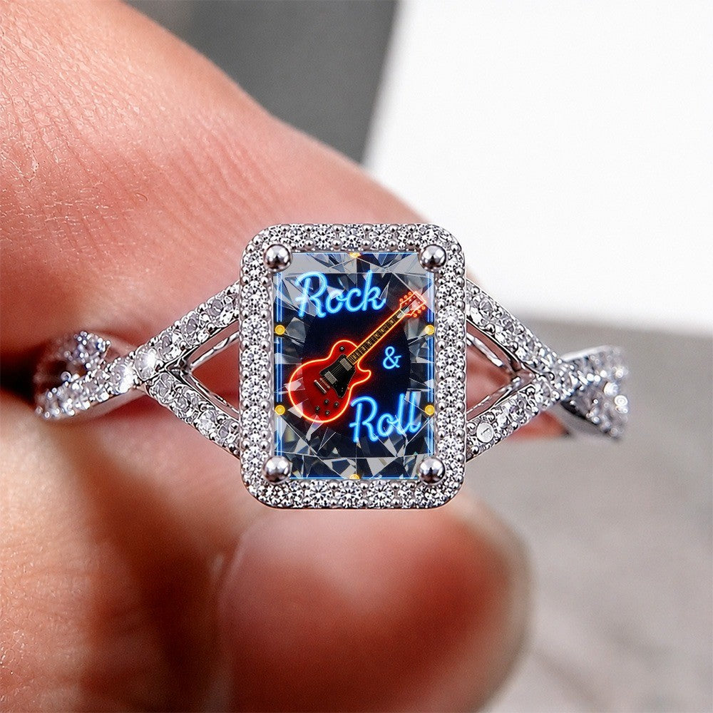 Rock & Roll Guitar Square Ring