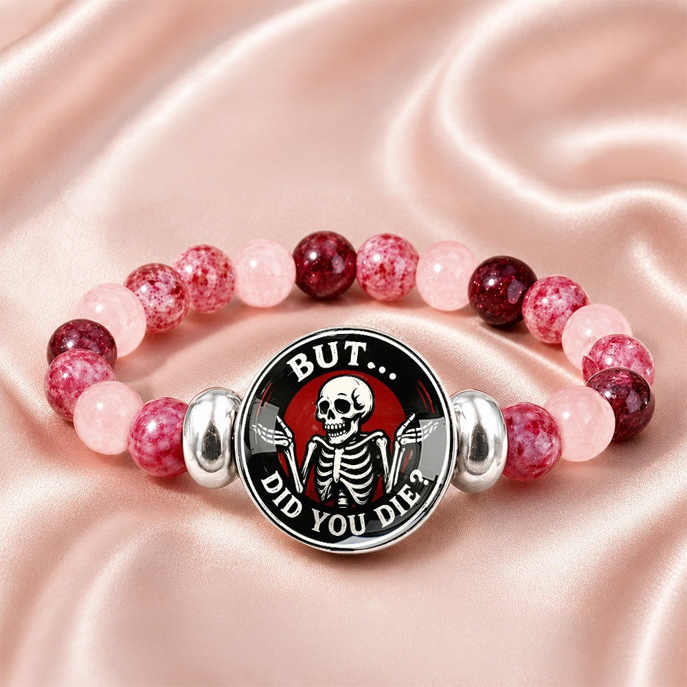 Skeleton Charm Beaded Bracelet