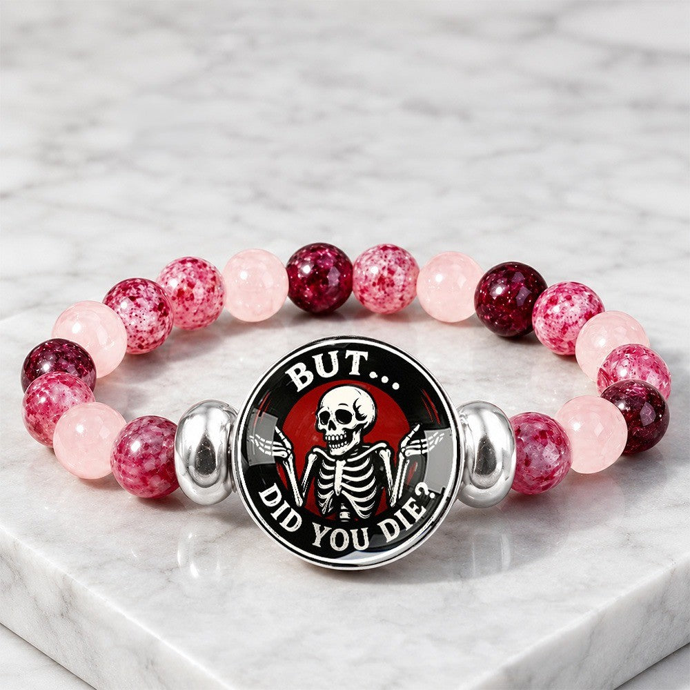 Skeleton Charm Beaded Bracelet