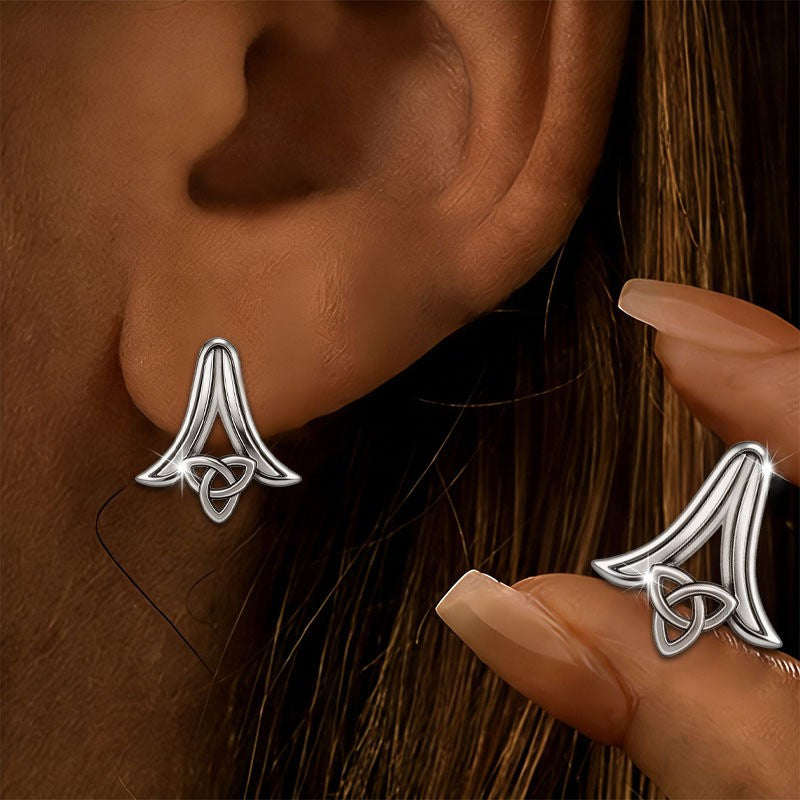 Celtic Knot Triangle Earrings