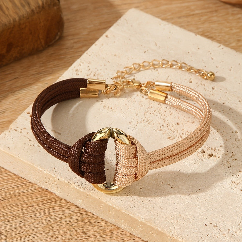 Two-Tone Woven Knot Bracelet