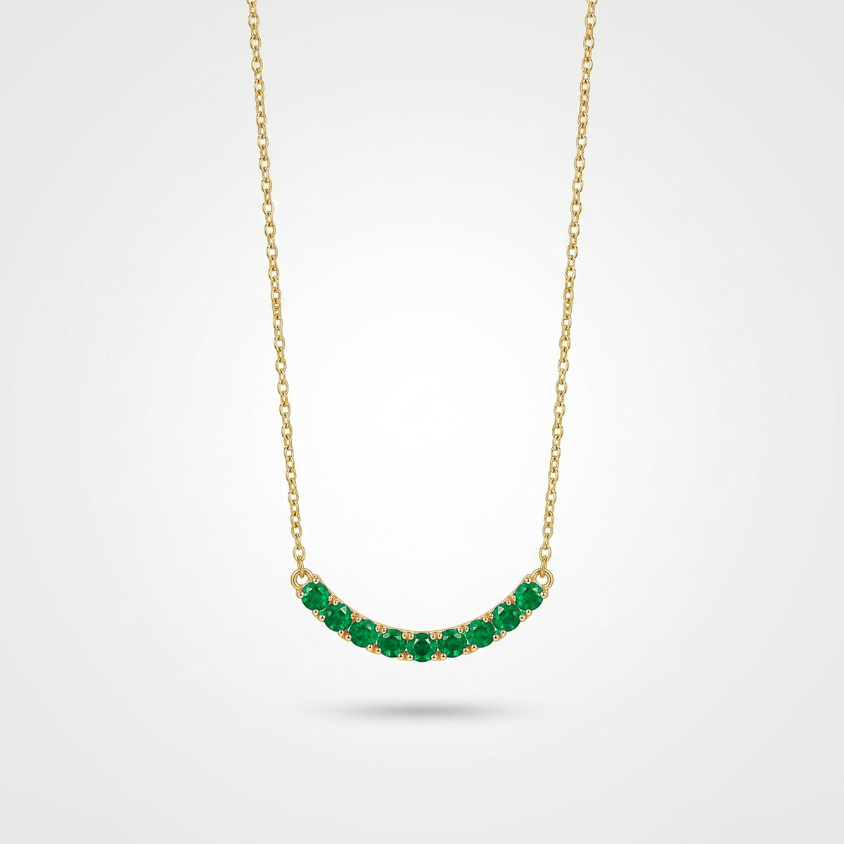 Colorful Arc Zircon Necklace