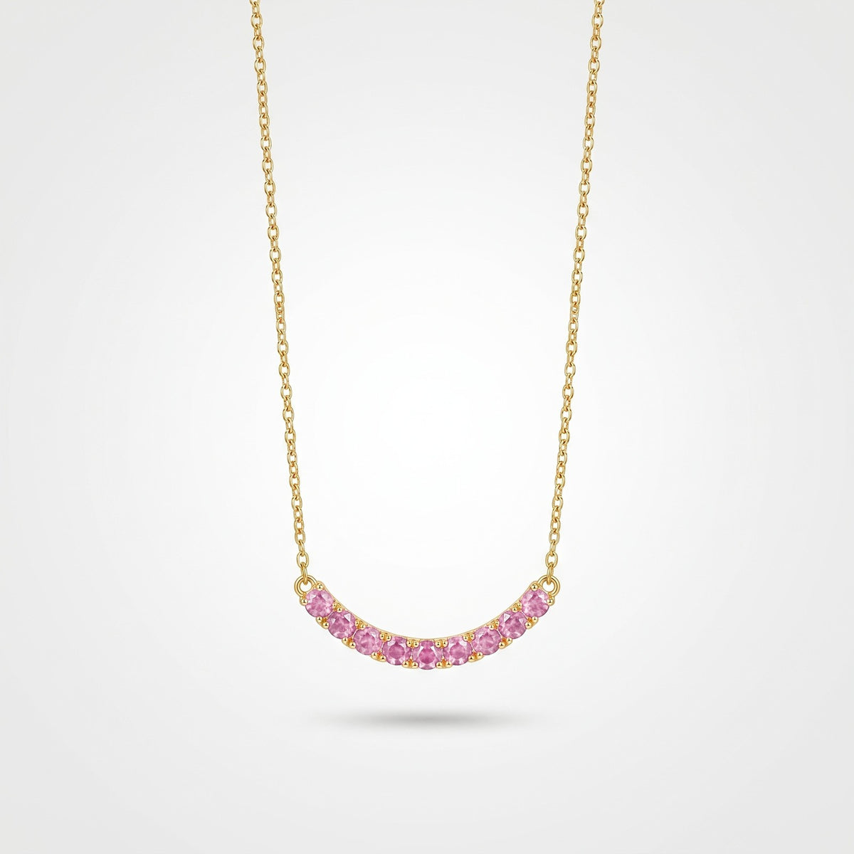 Colorful Arc Zircon Necklace