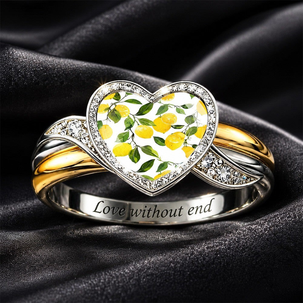 Lemon Branch Heart Ring