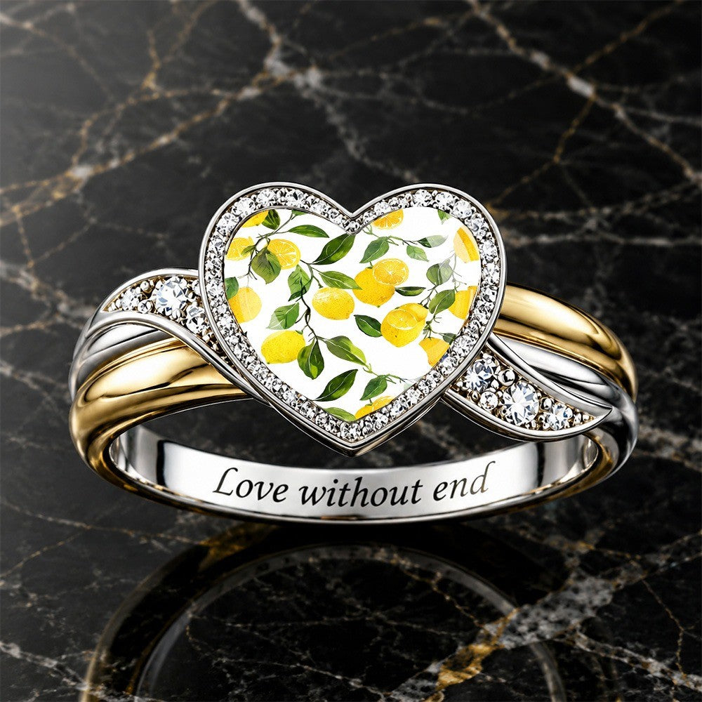 Lemon Branch Heart Ring