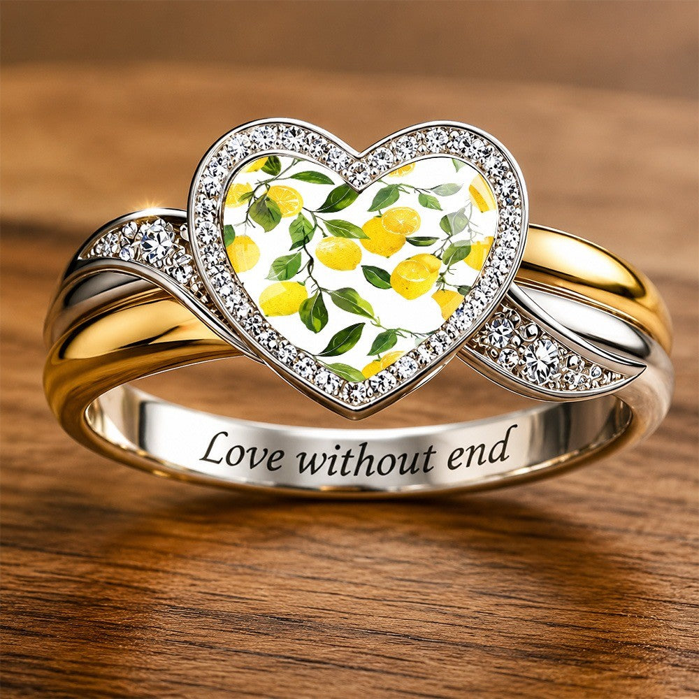 Lemon Branch Heart Ring