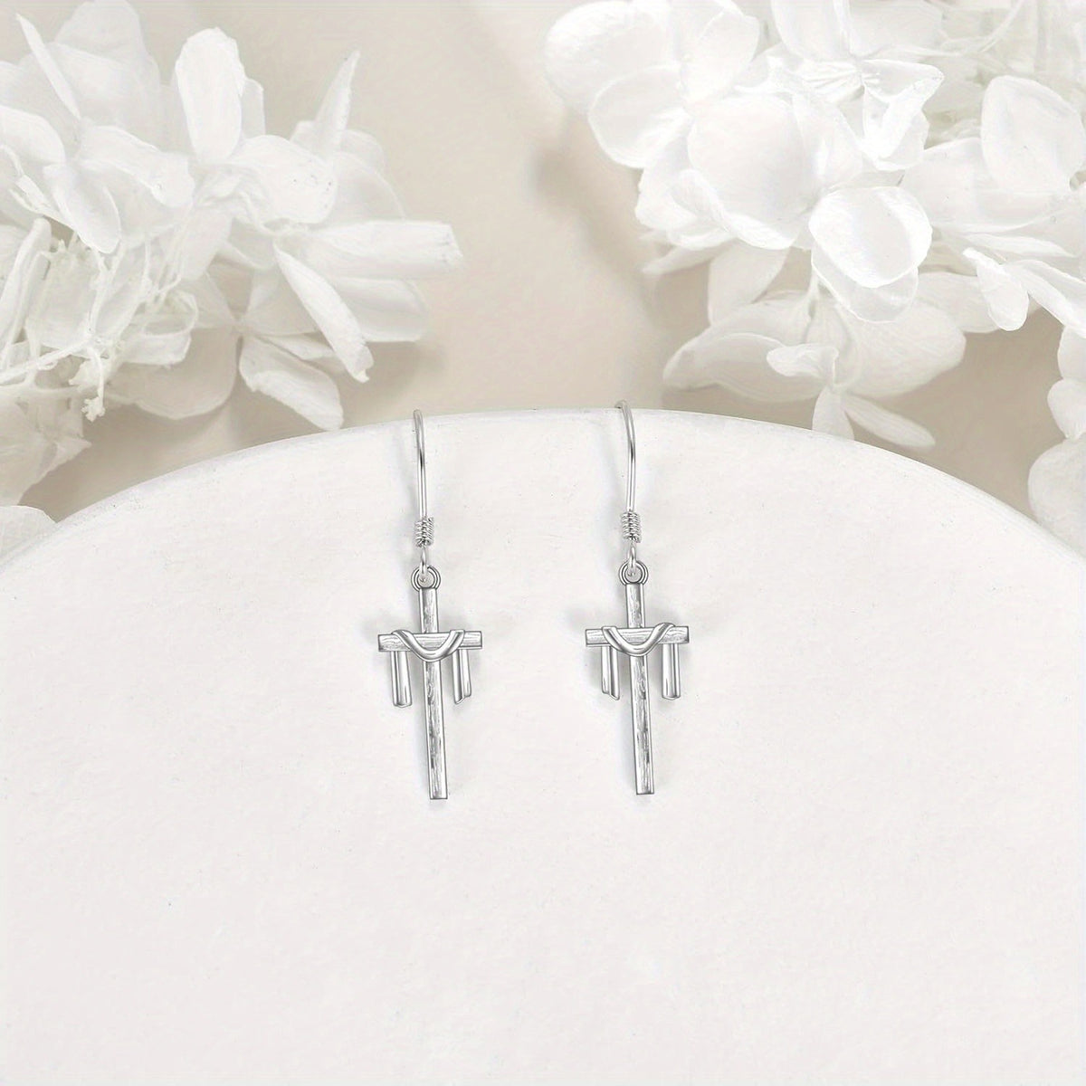 Knotted Cross Drop Earrings