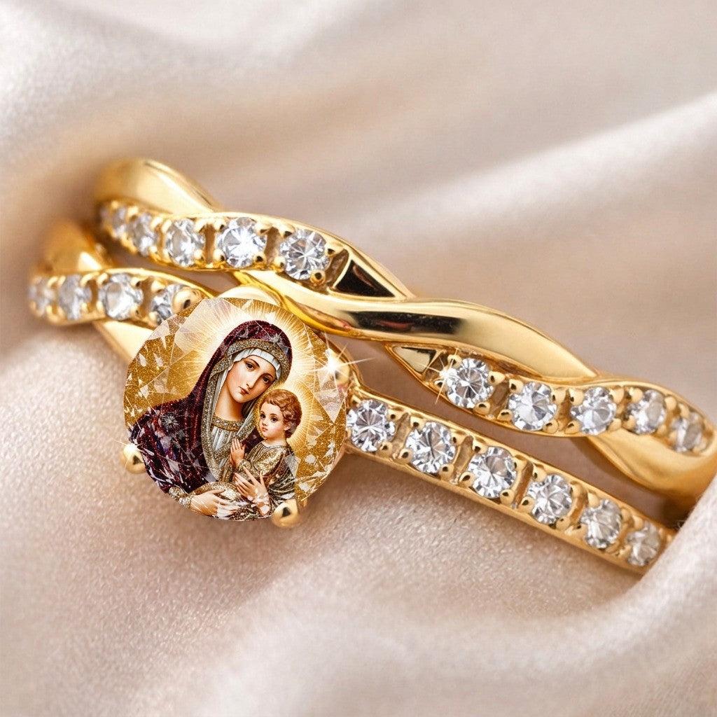 Madonna & Child Twisted Ring