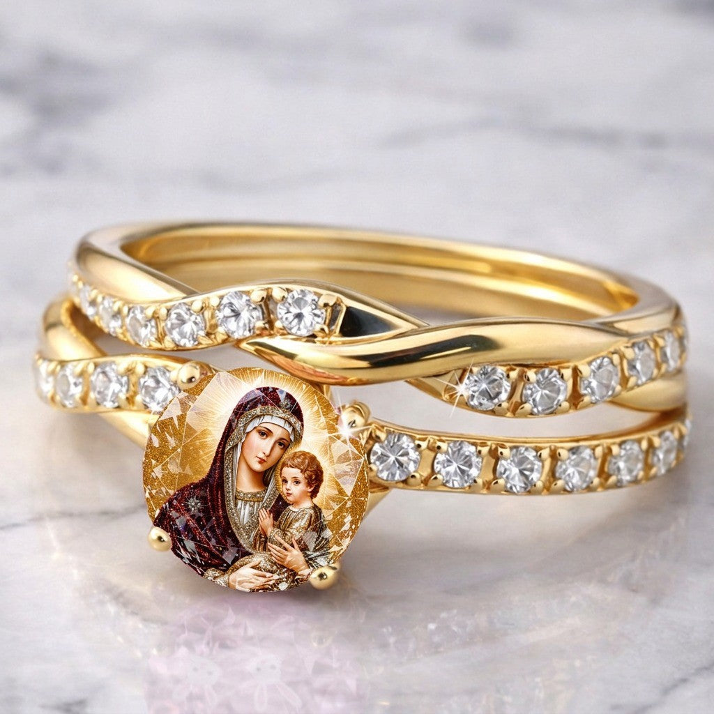 Madonna & Child Twisted Ring