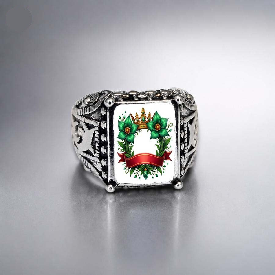 Floral Crown Square Ring