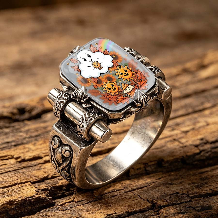 Autumn Sun & Cupcake Square Ring