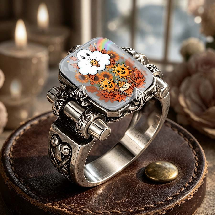 Autumn Sun & Cupcake Square Ring