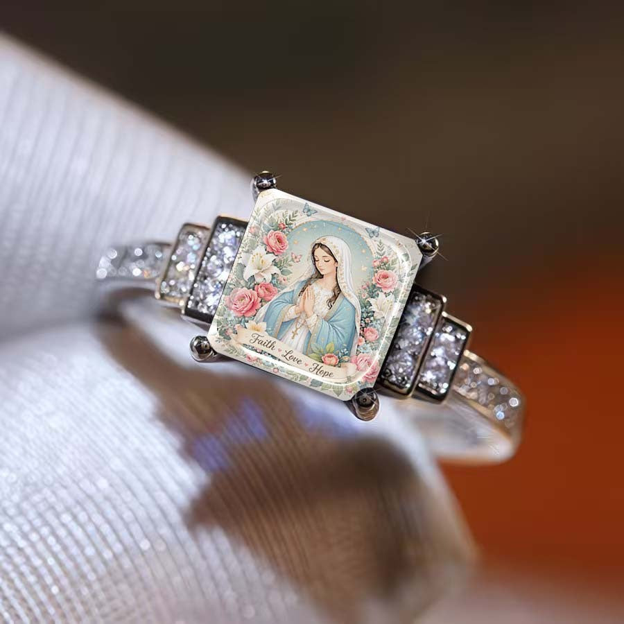 Faith Hope Love Square Ring