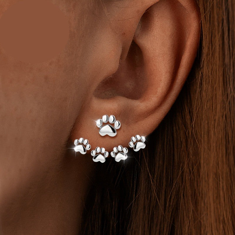 Paw Print Cluster Earrings