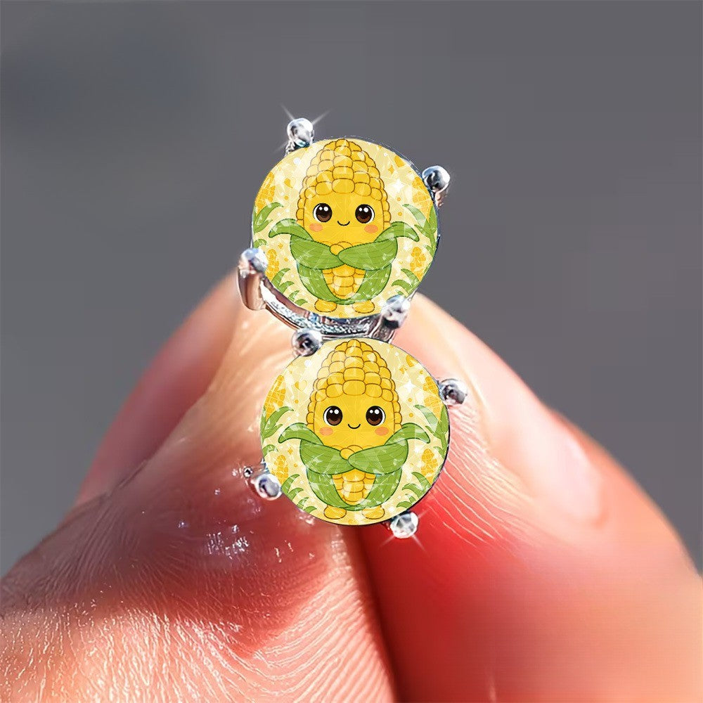 Happy Corn Stud Earrings