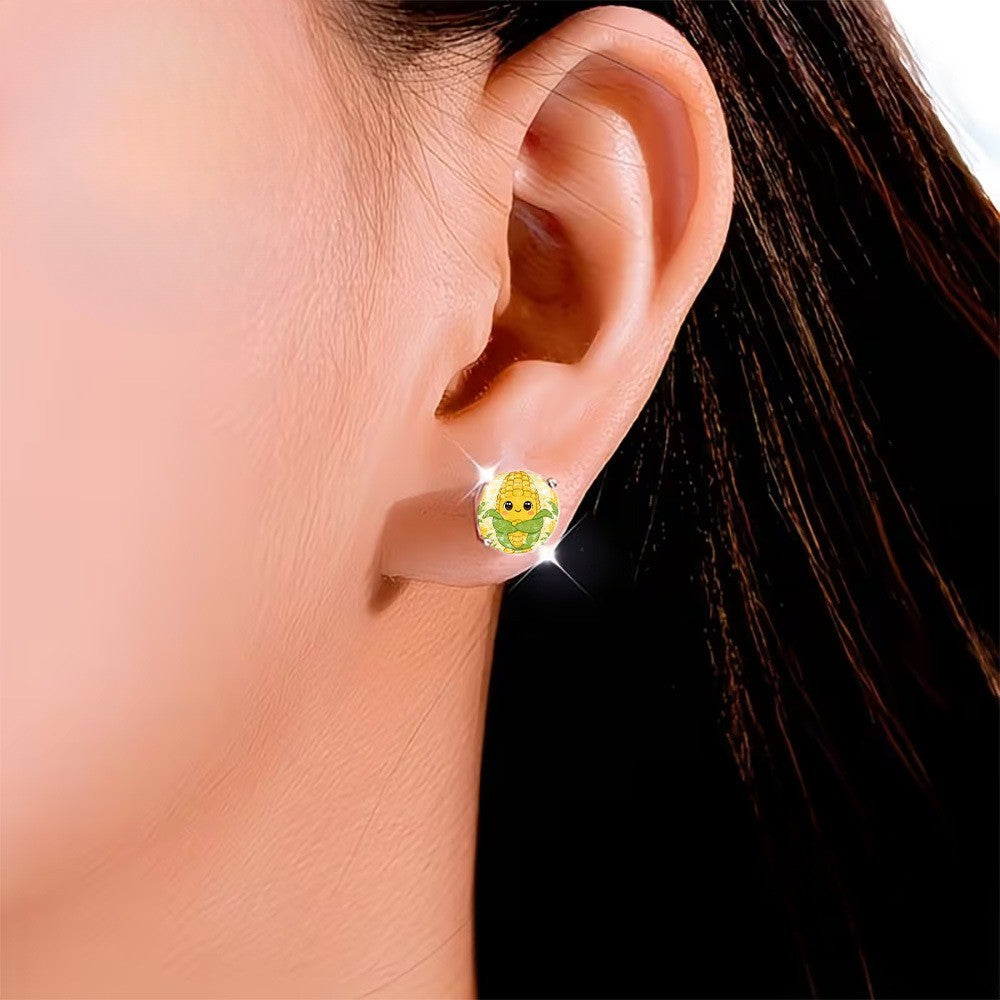Happy Corn Stud Earrings
