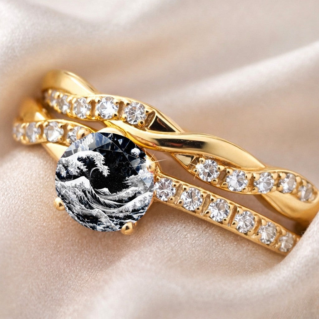 Ocean Wave Statement Ring
