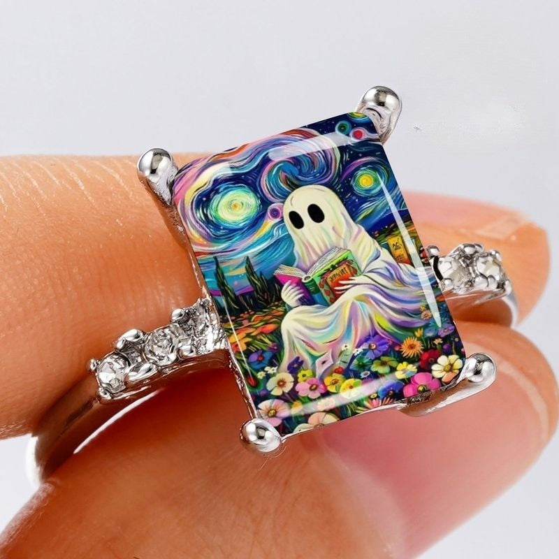 Starry Night Ghost Reading Ring