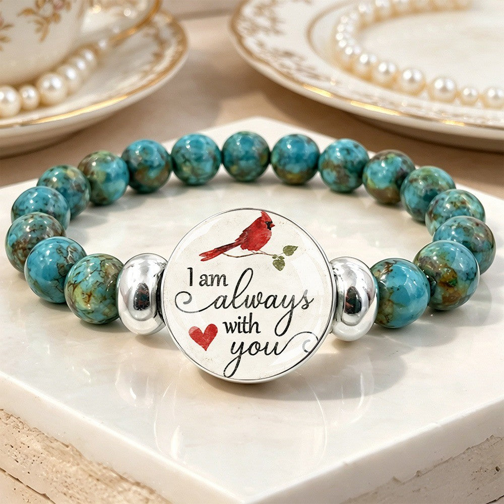 Red Cardinal Beaded Bracelet