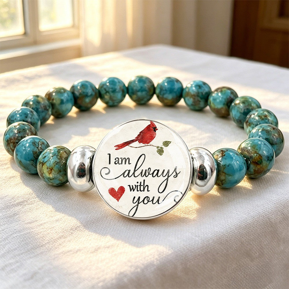 Red Cardinal Beaded Bracelet